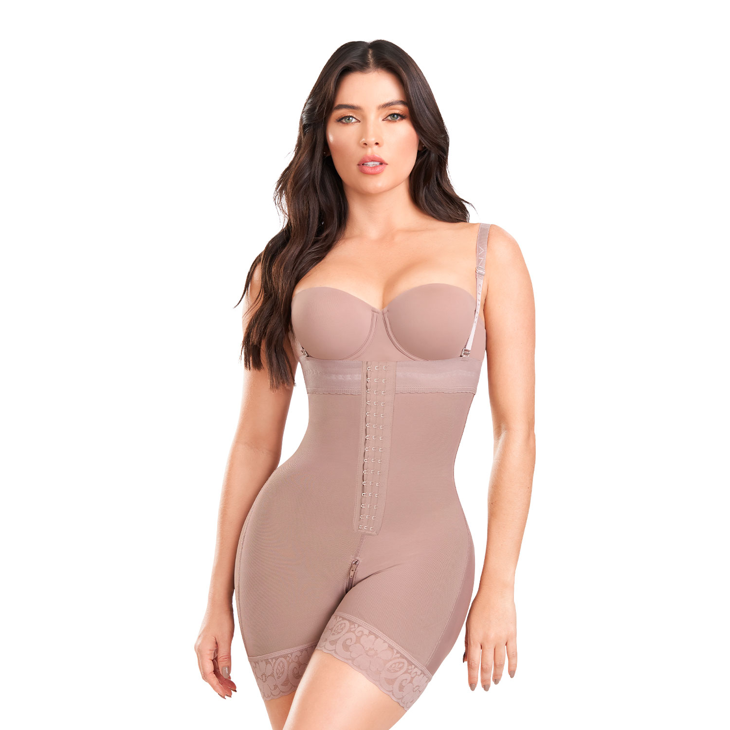 Foto 2 pulgar | Faja Strapless Power Secret Ann Chery con Realce Invisible Marrón para Mujer