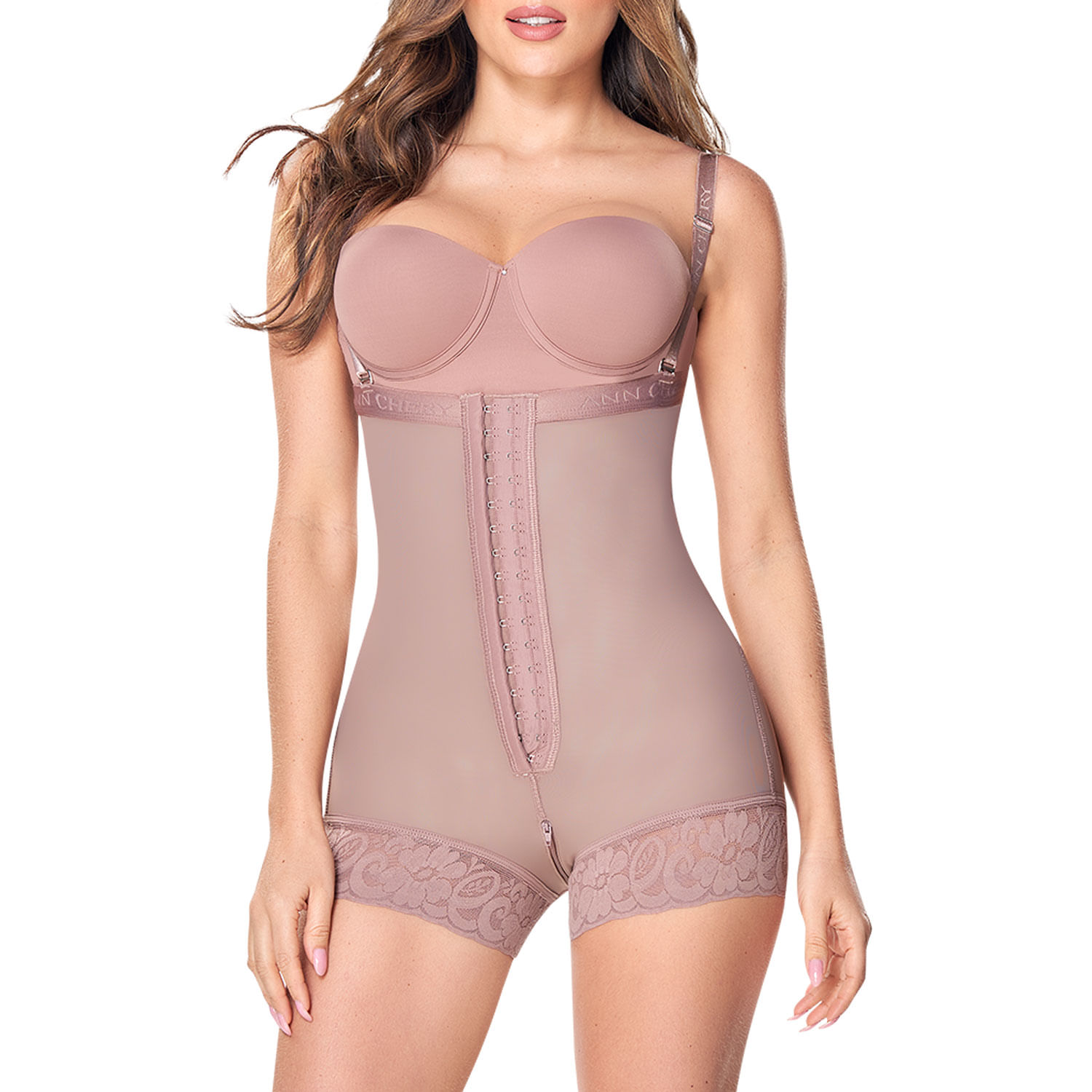 Foto 4 pulgar | Faja Strapless Tipo Short Comfort Lucia color Cocoa