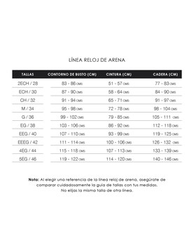 Foto 4 | Faja a La Rodilla Ann Chery Reloj de Arena Color Negro