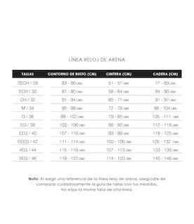 Foto 7 | Faja a La Rodilla Ann Chery Reloj de Arena Color Negro