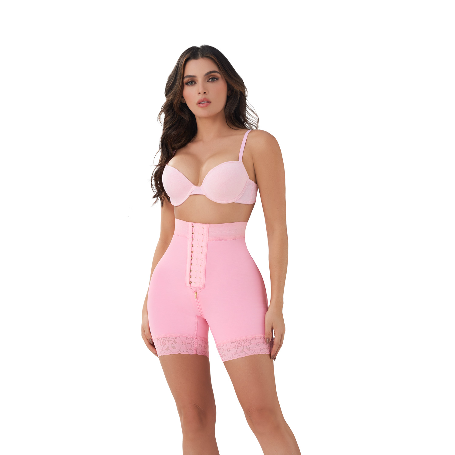 Foto 2 | Short Alto Levanta Glúteos Broches Con Realce Invisible Power Secret Mujer Color Rosa