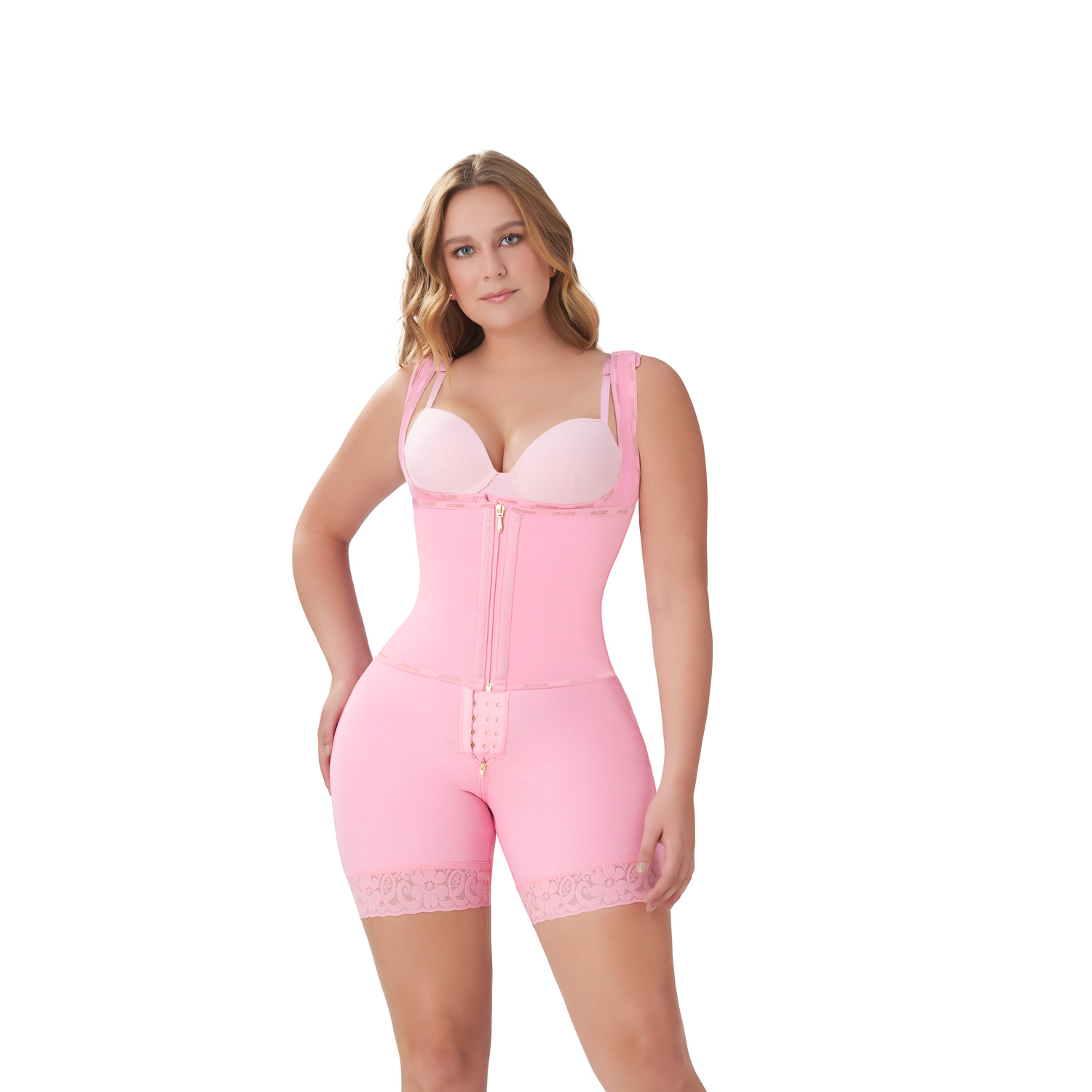 Faja Colombiana Short Con Cinturilla Realce Invisible Power Secret Mujer Rosa