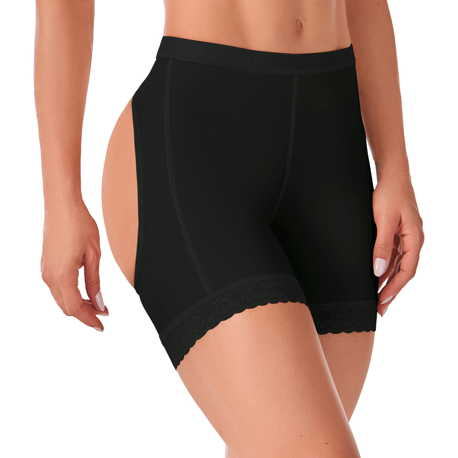 Foto 5 pulgar | Short Levanta Cola Powernet Amalia Mujer Color Negro