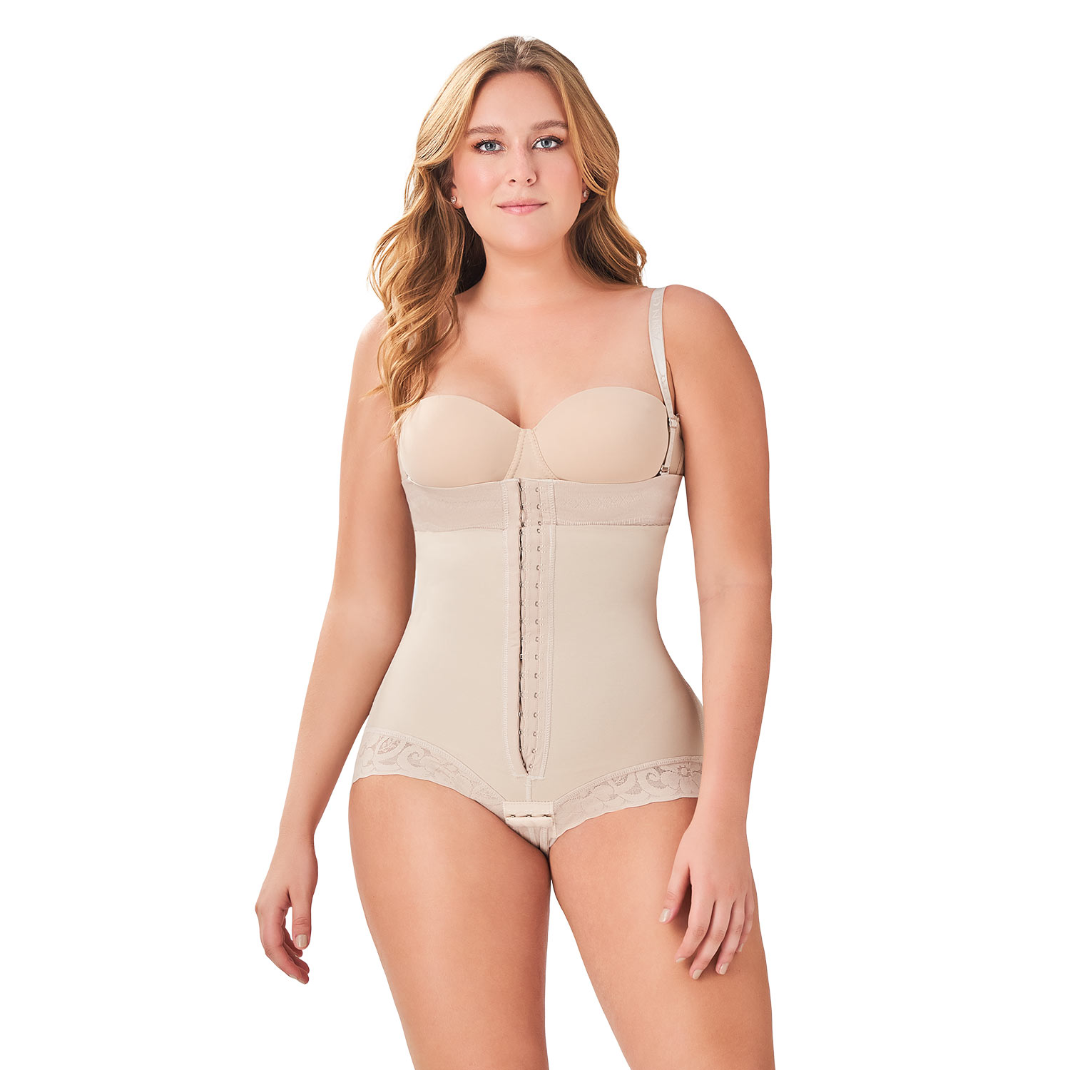 Faja Colombiana Ann Chery Tipo Body Panty Powernet Beige