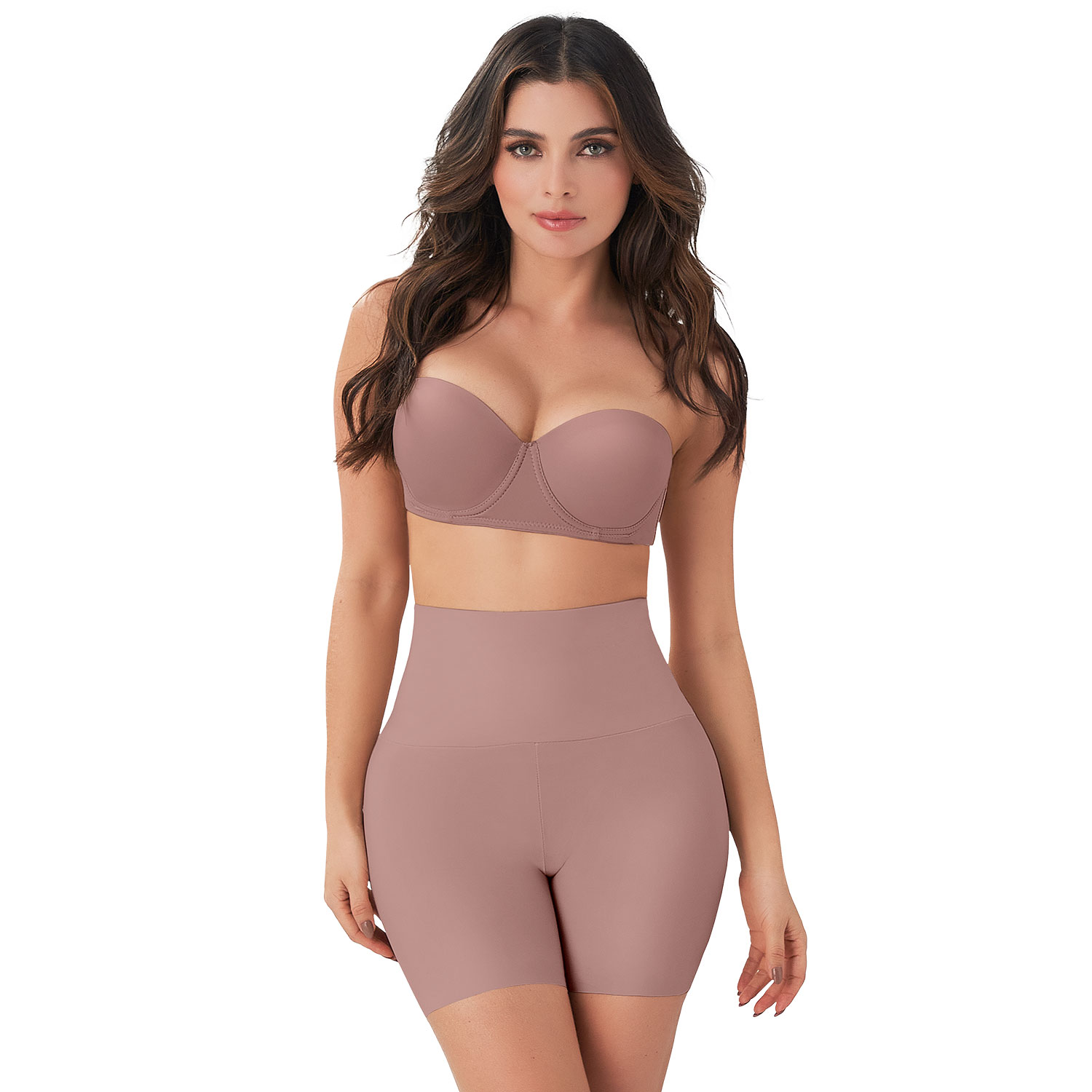 Short Control Abdomen Invisible sin Costuras color Cocoa