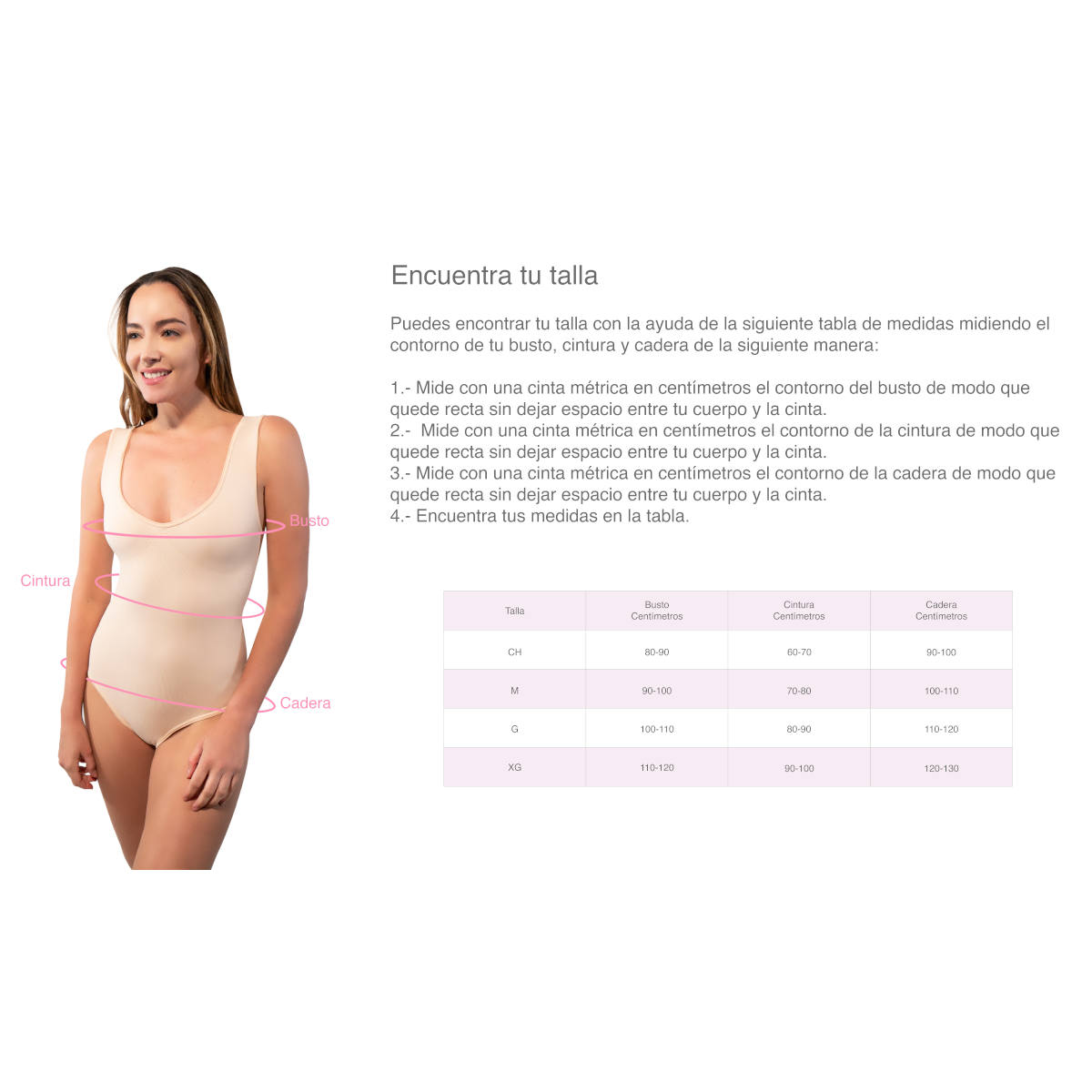 Foto 4 pulgar | Body Control I Love Shape color Beige para Mujer