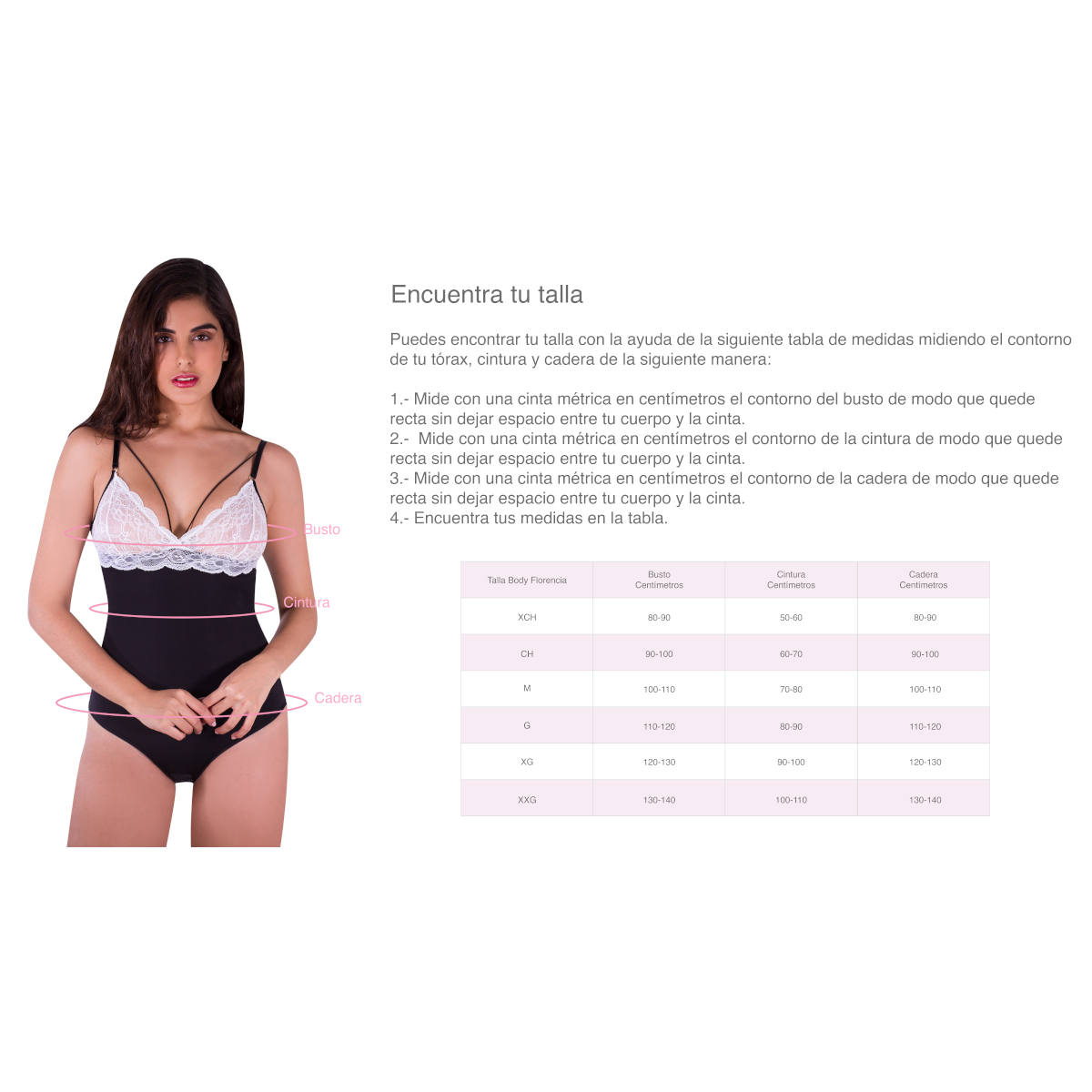 Foto 5 pulgar | Body Clothe Lencería con Encaje I Love Shape M3024 Negro