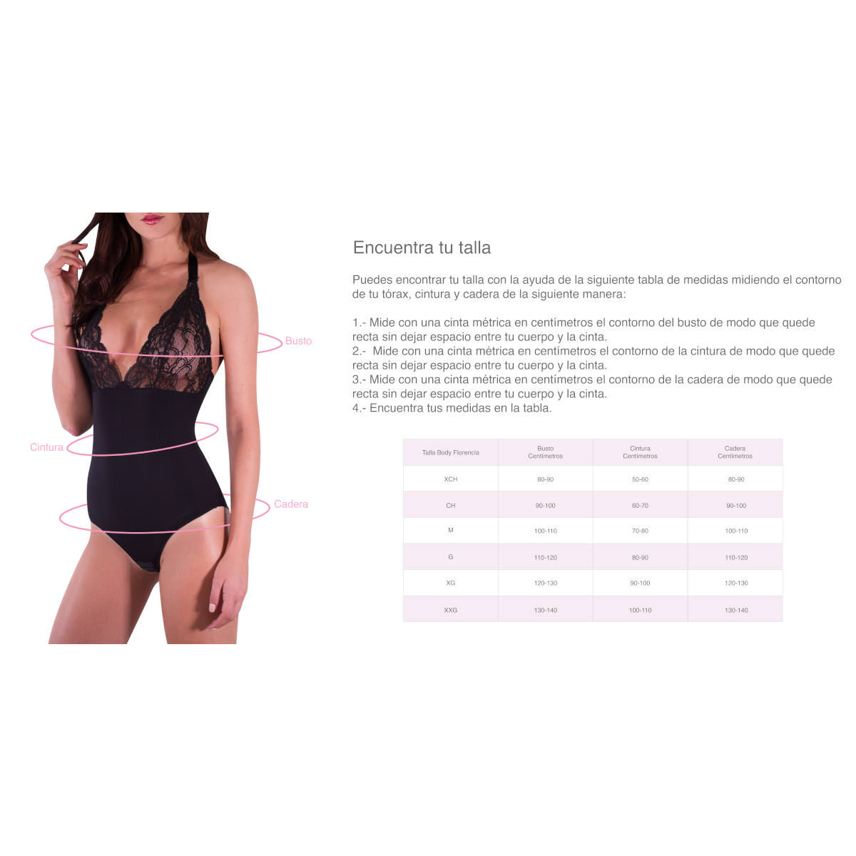 Foto 4 | Body Fedra Lencería con Encaje I Love Shape M3025 Negro