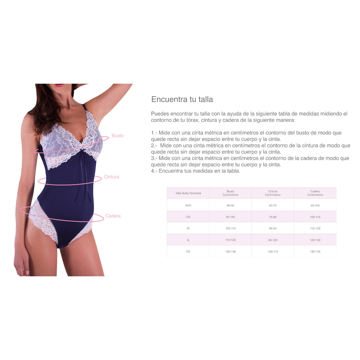 Foto 5 pulgar | Body Isa Lencería con Encaje M3023 I Love Shape Azul