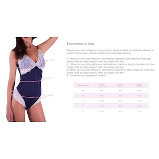 Foto 4 | Body Isa Lencería con Encaje M3023 I Love Shape Azul