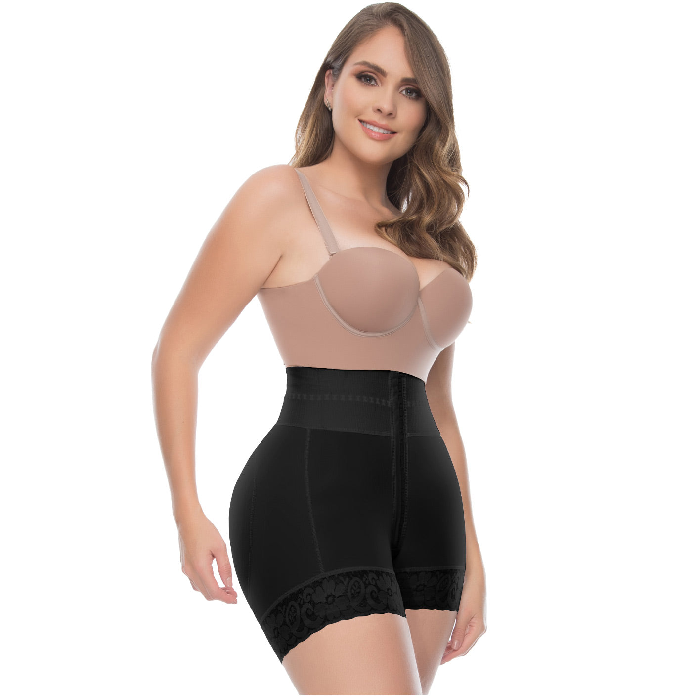 Foto 2 pulgar | Uplady 6198 Faja Colombiana Shorts Con Control Abdominal De Cintura Alta Los Muslos Para Mujer