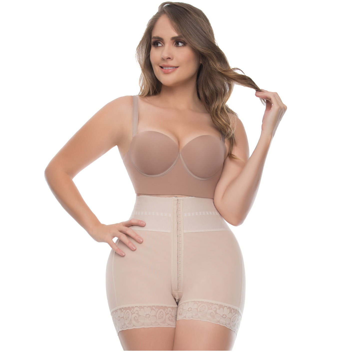 Uplady 6198 Faja Colombiana Shorts Con Control Abdominal De Cintura Alta Los Muslos Para Mujer