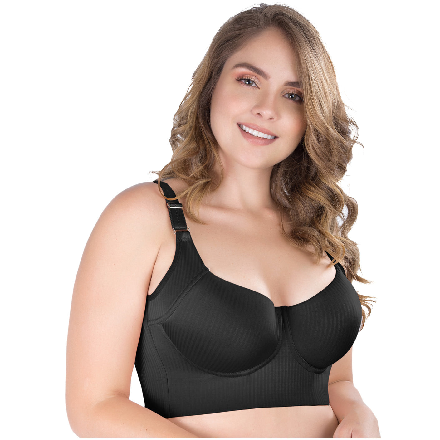 Uplady 8542 Extra Control Faja Colombiana Copa De Gran Cobertura Bra Con Soporte Ancho En Espalda