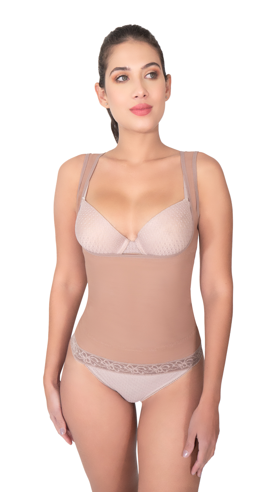 Foto 2 pulgar | Camiseta Faja de Dama Licra Con Latex Capuchino I Love Shape M2004 T M
