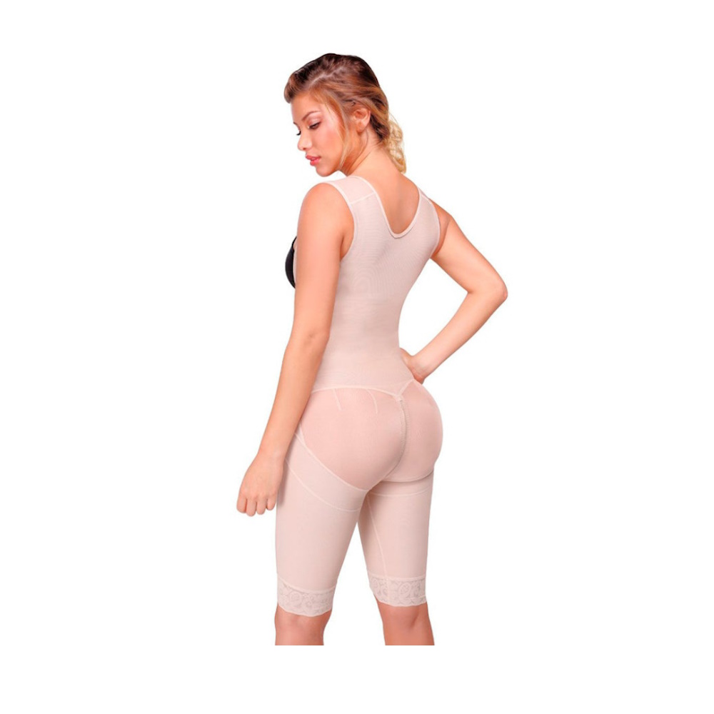 Foto 3 pulgar | Faja Body Largo Senos Libres Hilado Cobre Beige Medivaric