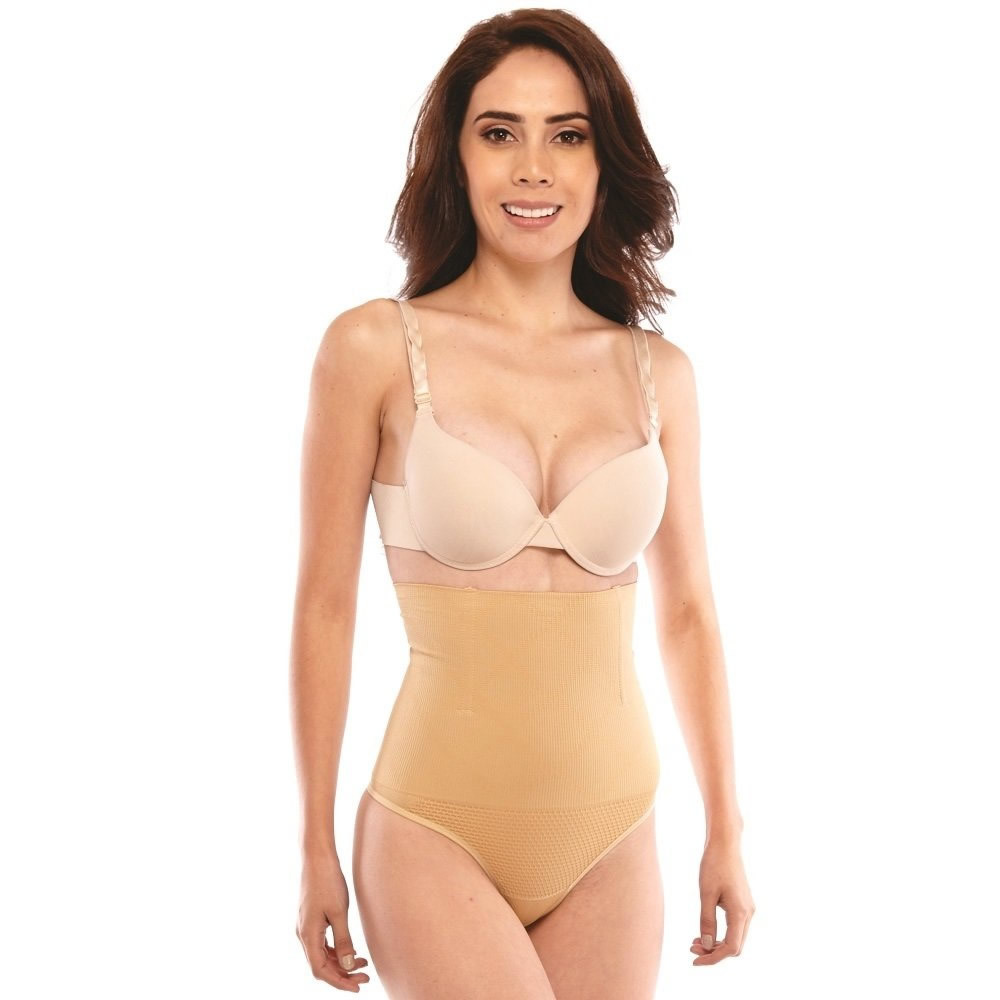 Foto 2 pulgar | Panty Faja Bellati 306 color Beige Corte Tanga Brasileña