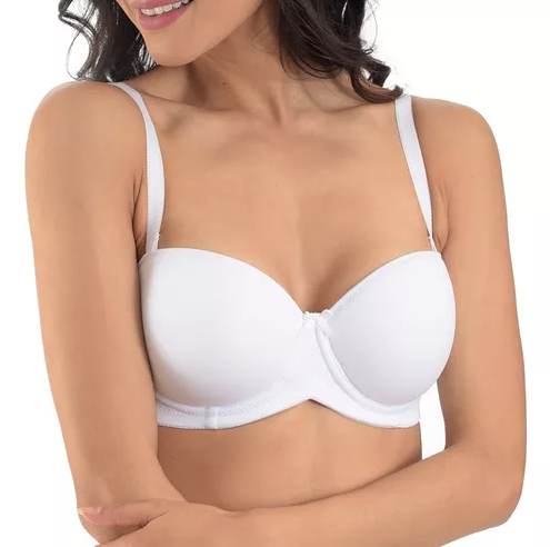 Foto 2 pulgar | Set De 3 Brasier Strapless Con Silicon En Su Contorno Tatys Fashion Color Blanco