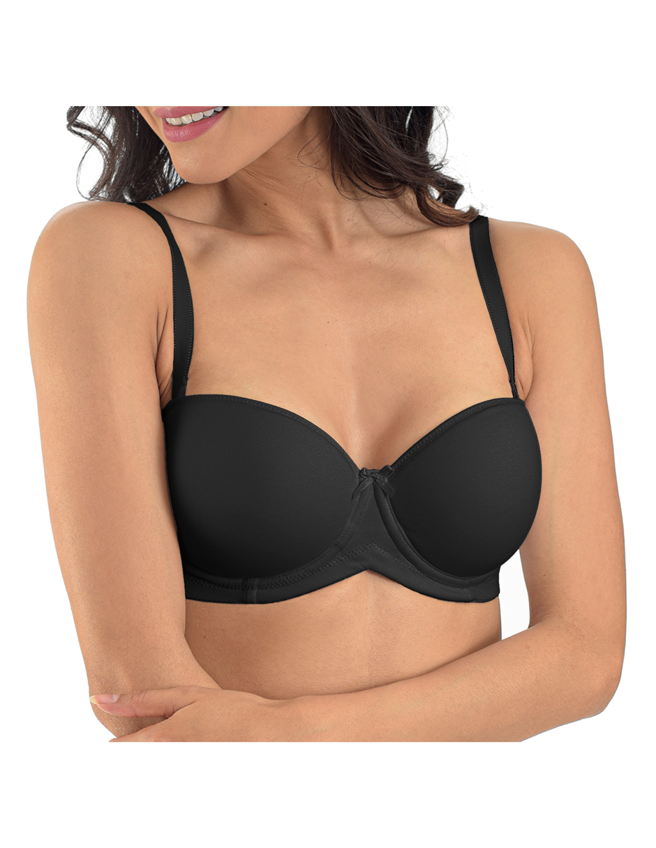Foto 2 pulgar | Set de Brasieres Strapless Tatys Fashion 99080 Negros con Silicón en Contorno 3 Piezas
