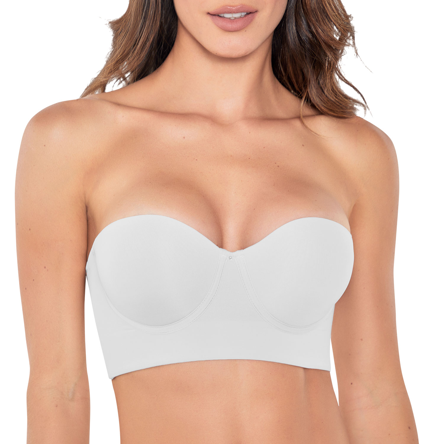 Foto 4 pulgar | Brasier Strapless Ann Chery Blanco Copa Prehormada para Mujer