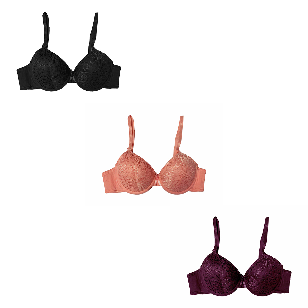 Paquete 3 Brasier con Varilla Tatys Fashion Multicolor