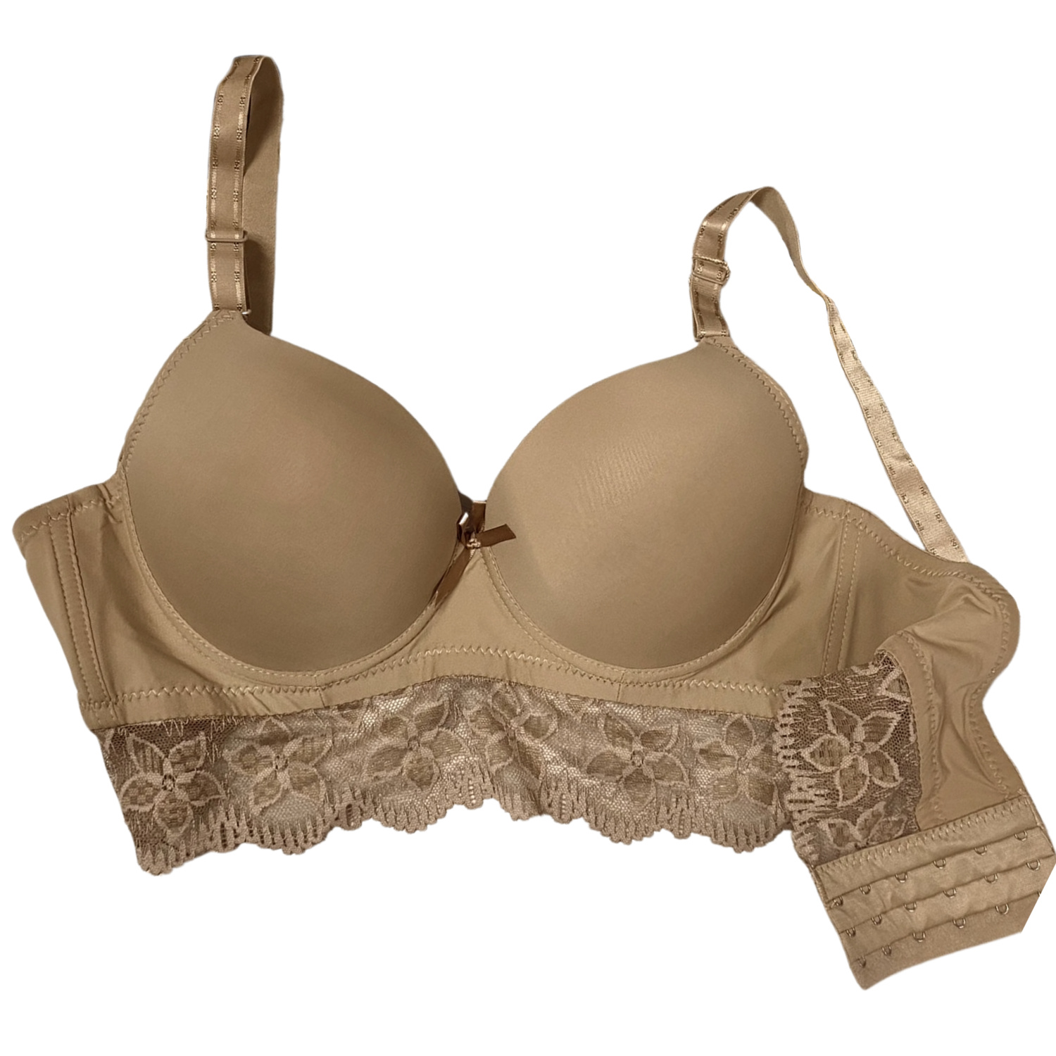 Foto 2 pulgar | Brasier Reforzado Rose Girl 6 Ganchos color Café