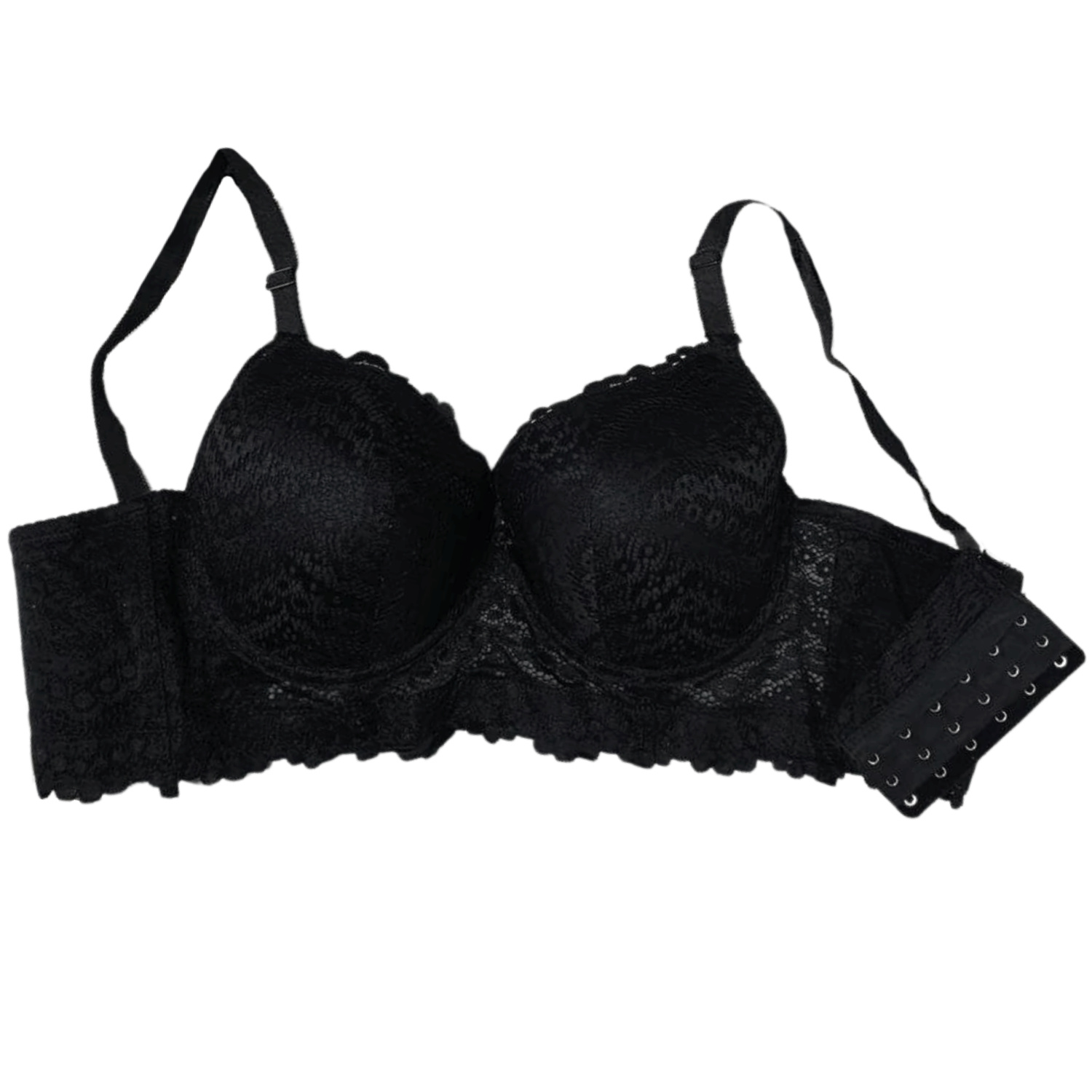 Brasier Tipo Bustier Rose Girl con 6 Ganchos color Negro