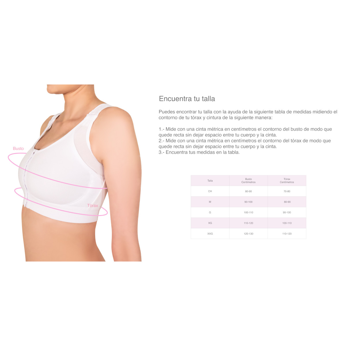 Foto 8 pulgar | Brasier Corrector de Postura I Love Shape M2091 color Blanco para Mujer