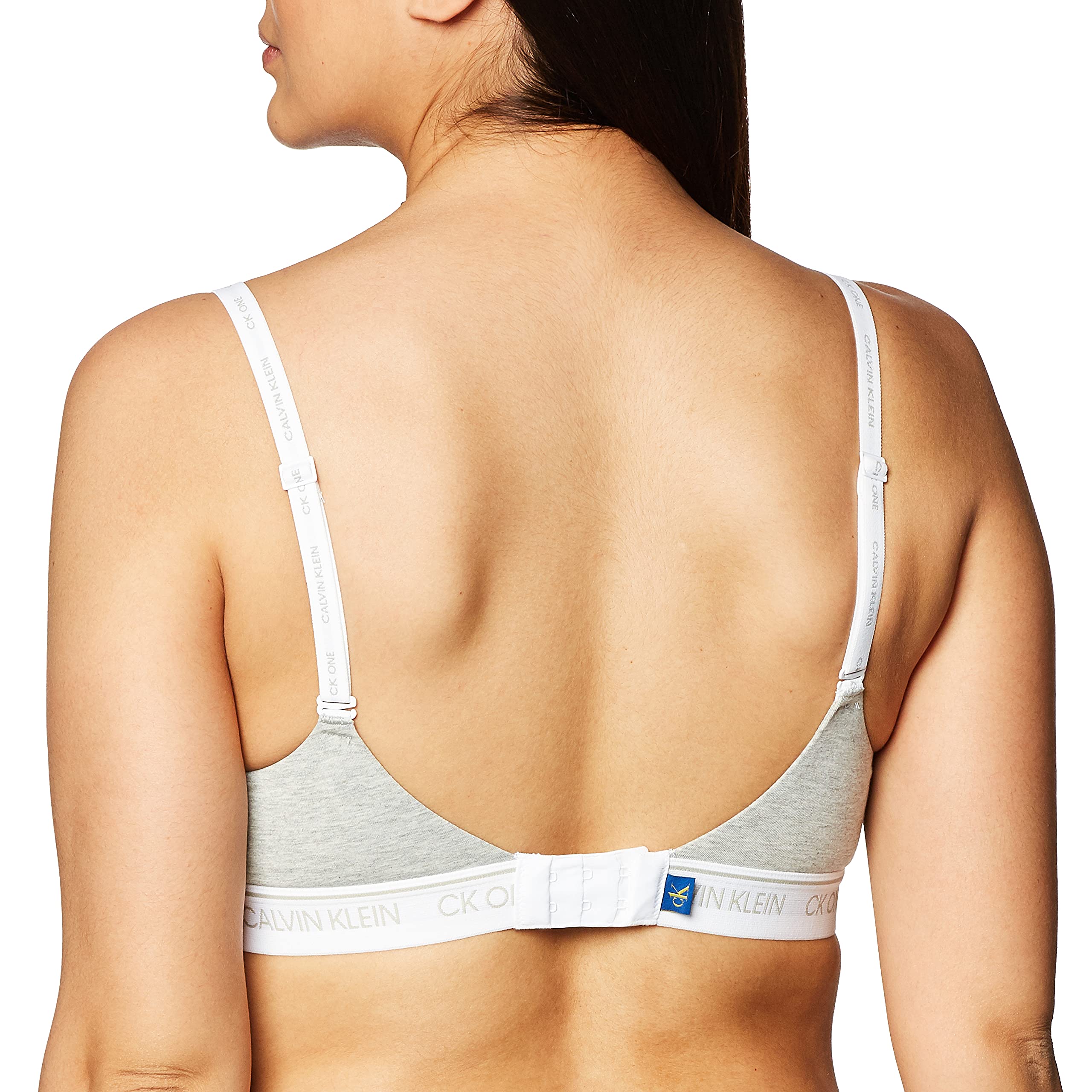 Foto 3 pulgar | Bralette Calvin Klein CK One de Algodón Forrado Gris