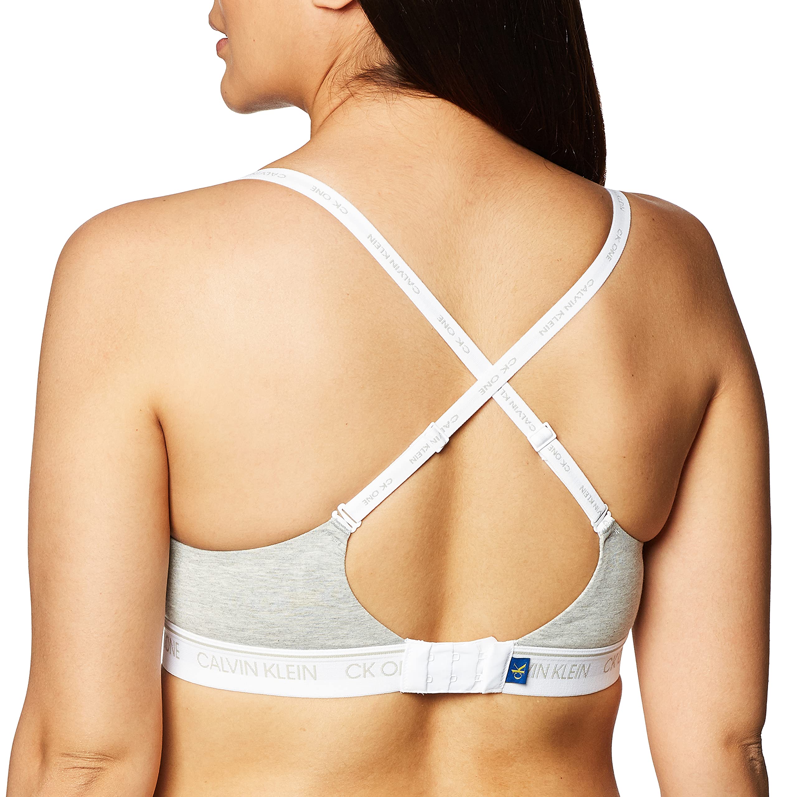 Foto 4 pulgar | Bralette Calvin Klein CK One de Algodón Forrado Gris