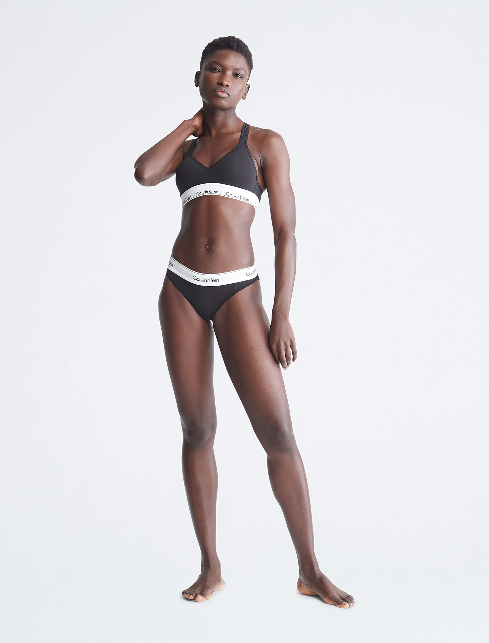 Foto 5 pulgar | Bralette Calvin Kleinde Algodón Negro - Venta Internacional
