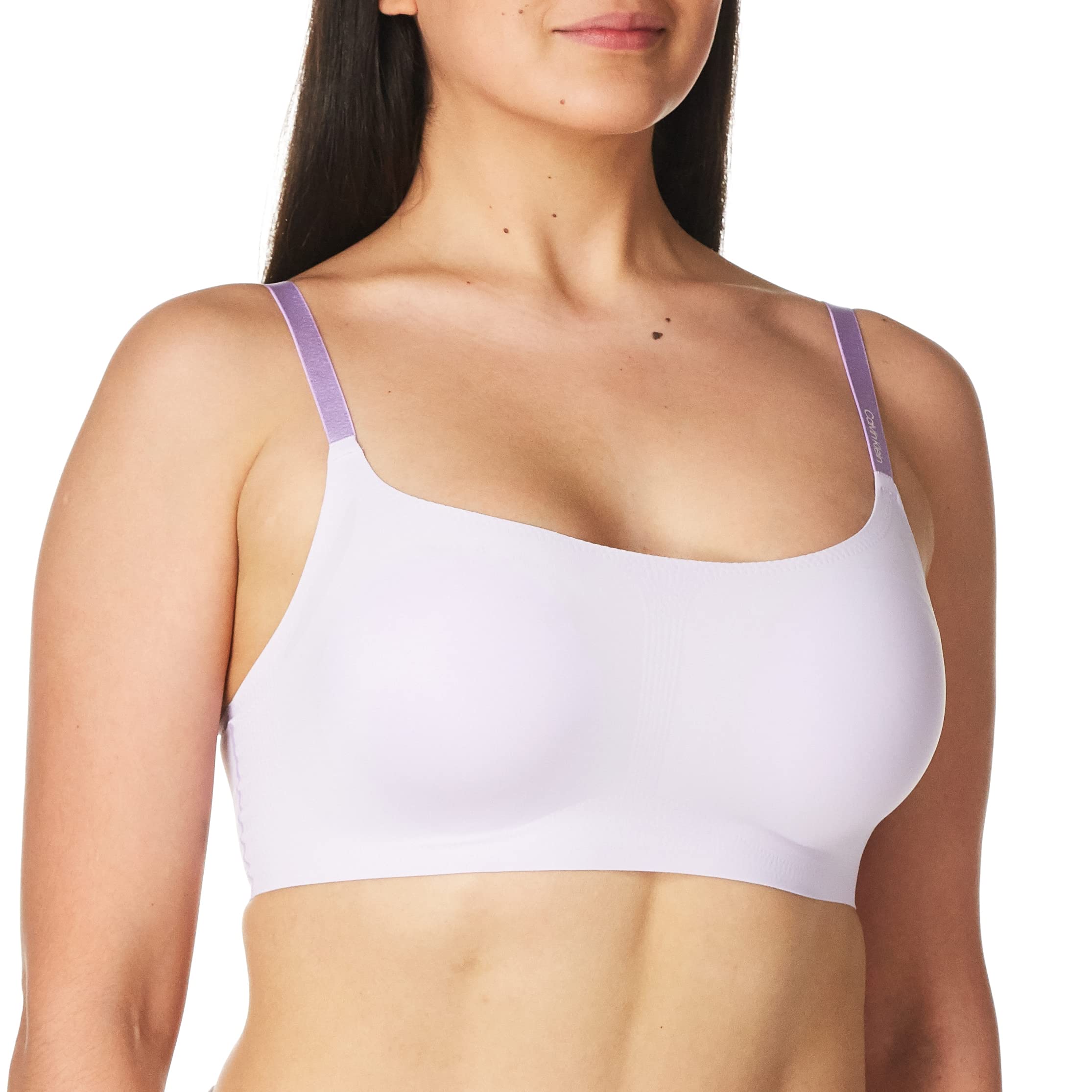 Sujetador Tipo Bralette Calvin Klein Invisibles Comfort Lavender - Venta Internacional