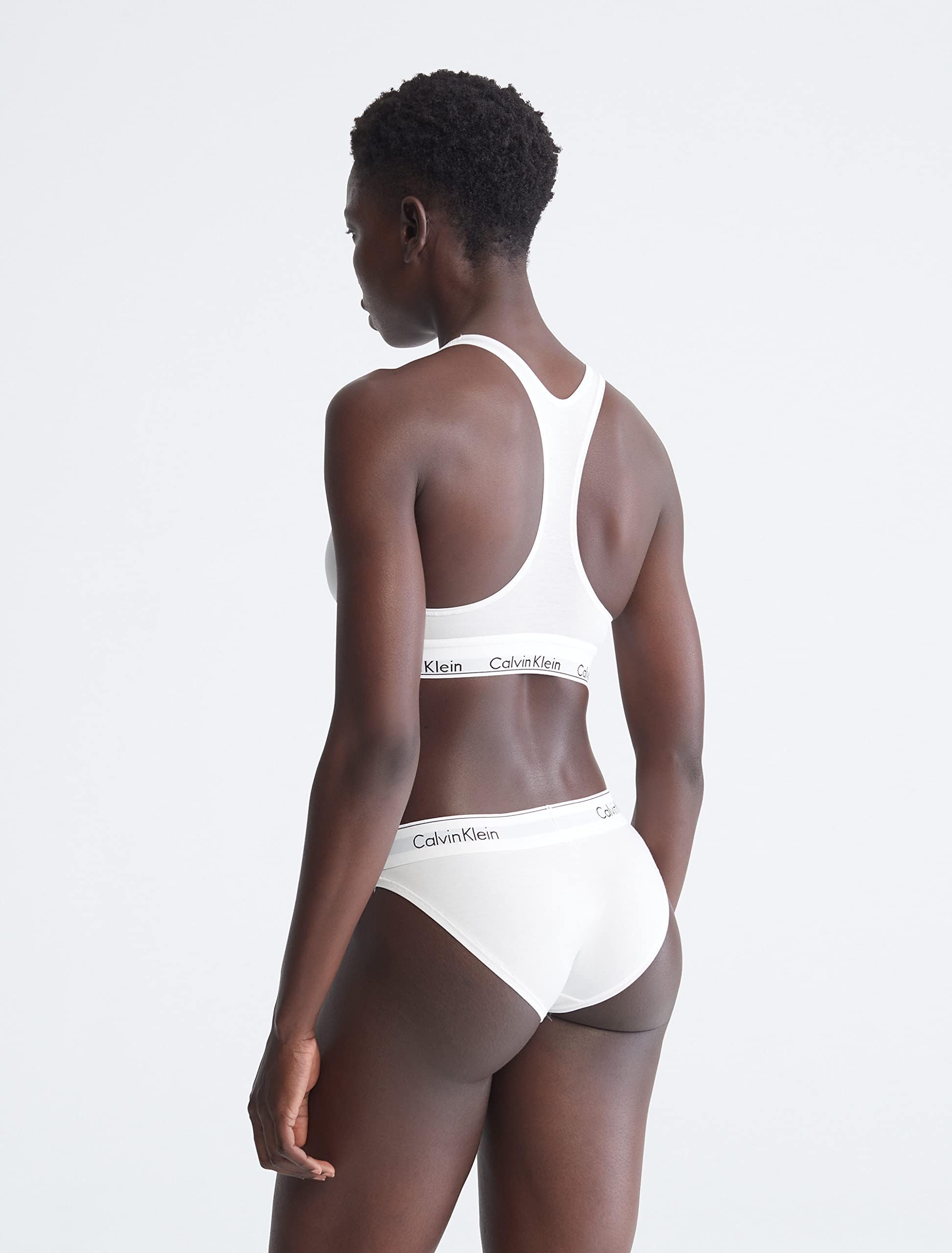 Foto 3 pulgar | Bralette Calvin Klein de Algodón sin Forro Blanco - Venta Internacional