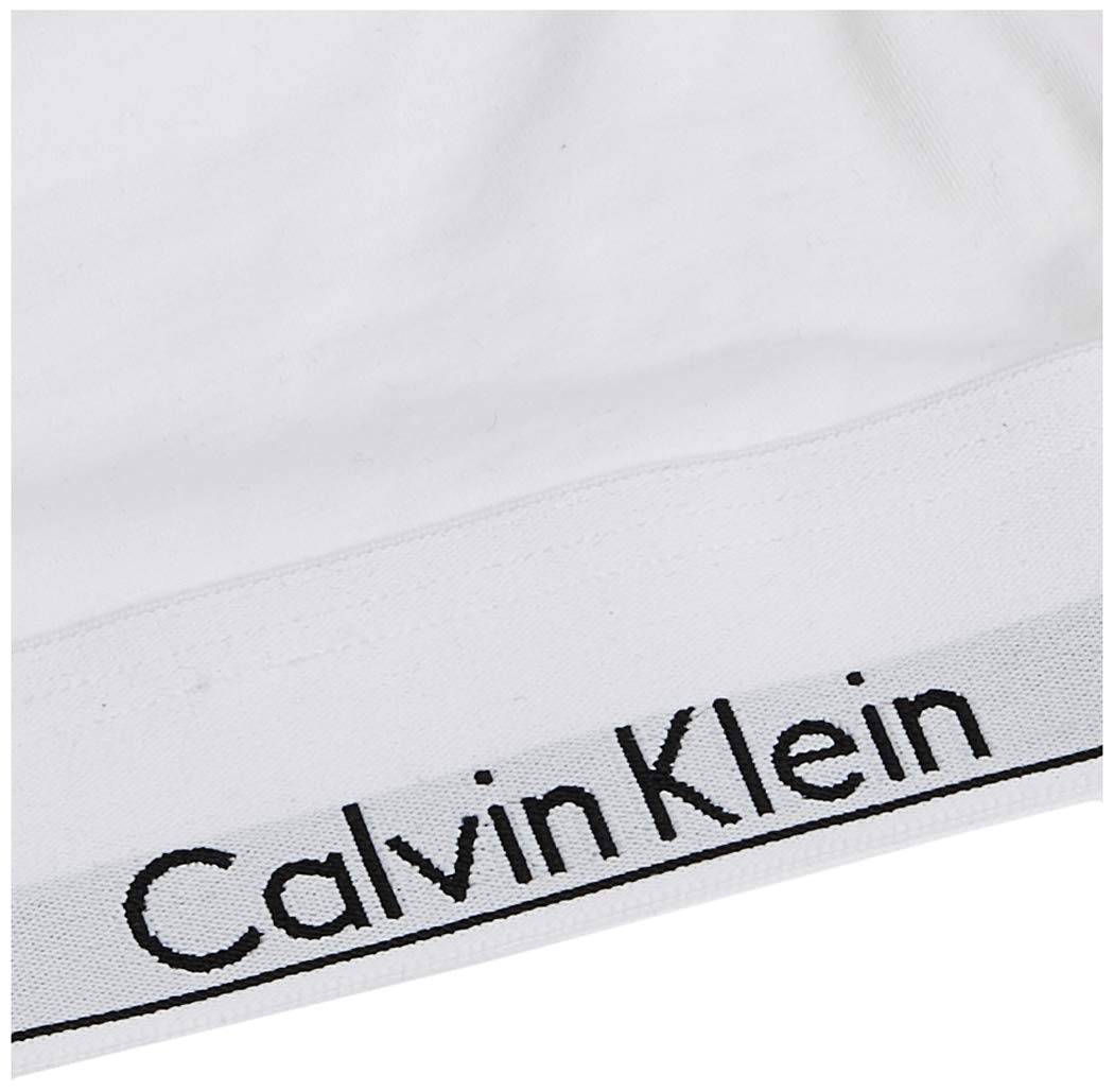Foto 6 pulgar | Bralette Calvin Klein de Algodón sin Forro Blanco - Venta Internacional