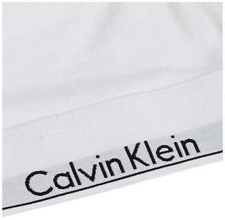 Foto 5 | Bralette Calvin Klein de Algodón sin Forro Blanco - Venta Internacional