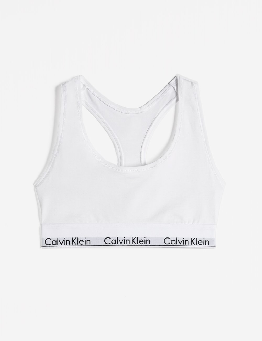 Foto 8 pulgar | Bralette Calvin Klein de Algodón sin Forro Blanco - Venta Internacional
