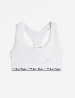 Foto 7 | Bralette Calvin Klein de Algodón sin Forro Blanco - Venta Internacional
