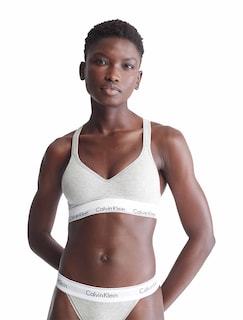 Foto 1 | Bralette Calvin Klein de Algodón Gris Jaspeado - Venta Internacional