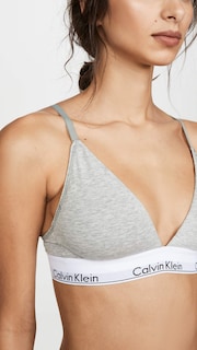 Foto 5 | Bralette Calvin Klein, Moderno, De Algodón, Ligeramente Forrado, Gris, Xl - Venta Internacional.