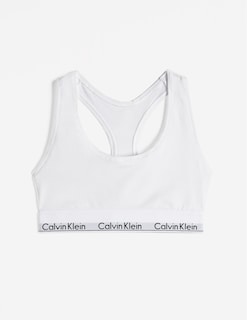 Foto 7 | Bralette Calvin Klein de Algodón sin Forro Blanco - Venta Internacional