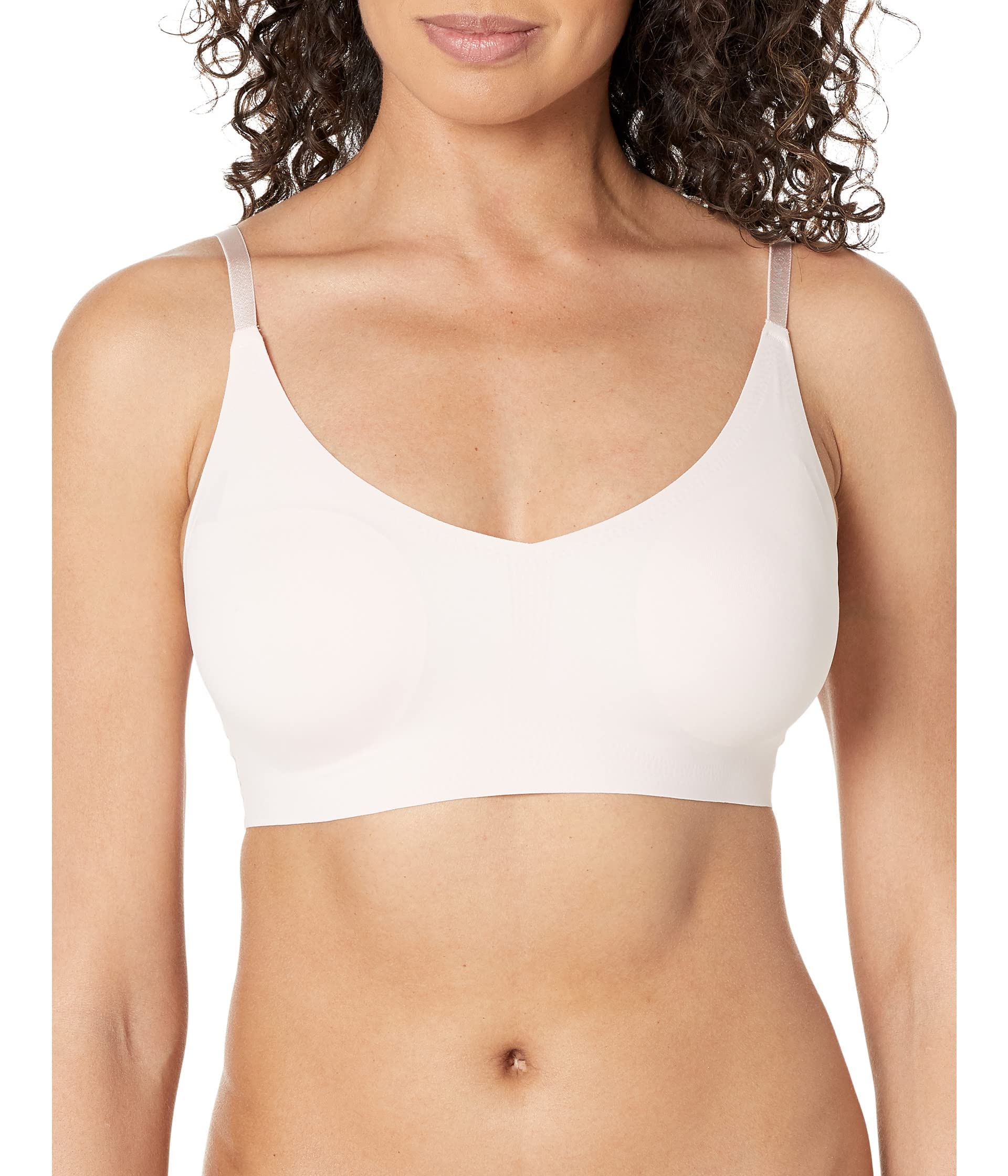 Bralette Calvin Klein Invisibles Comfort Rosa sin Costuras para Mujer - Venta Internacional
