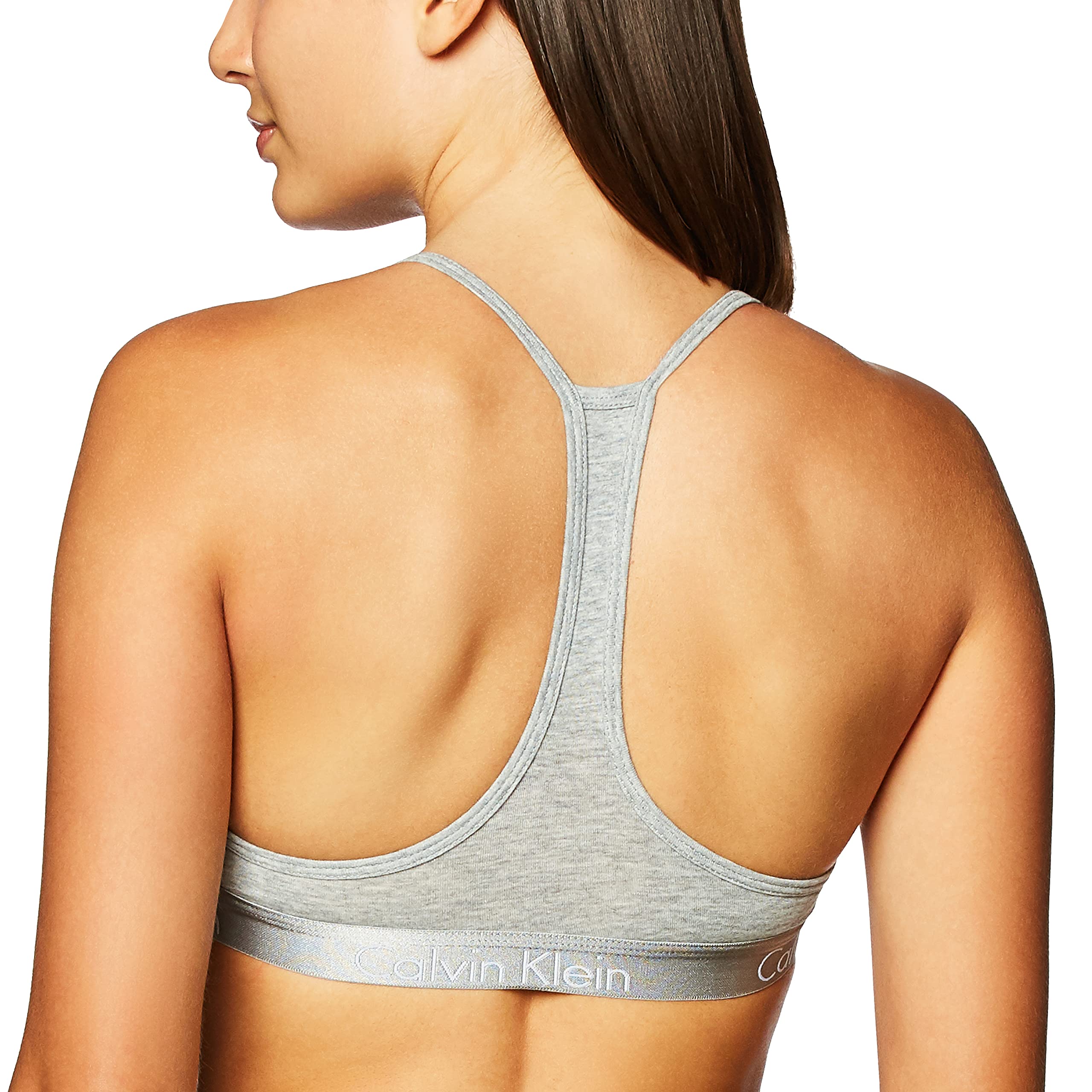 Foto 3 pulgar | Bralette Calvin Klein Motive Gris Jaspeado - Venta Internacional