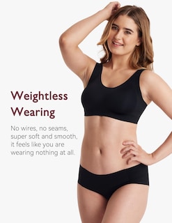 Foto 2 | Sujetador Momcozy Seamless Comfort Soft Support Cobertura Total Negro - Venta Internacional