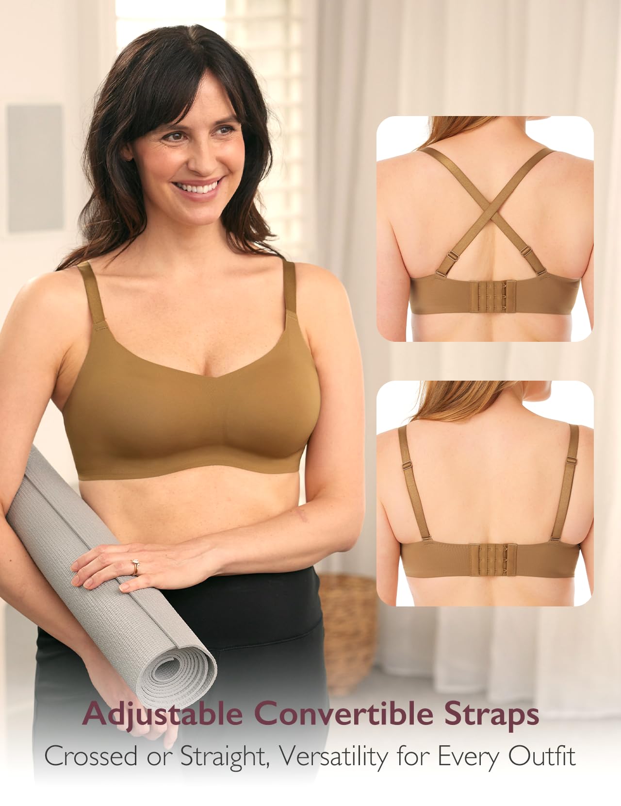 Foto 4 pulgar | Bra Momcozy Seamless Comfort, Inalámbrico, Cuello Cuadrado, Para Mujer - Venta Internacional.