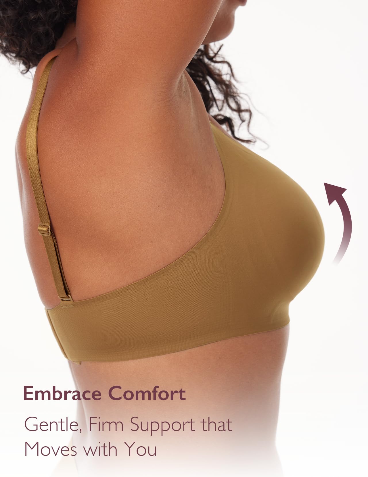 Foto 5 pulgar | Bra Momcozy Seamless Comfort, Inalámbrico, Cuello Cuadrado, Para Mujer - Venta Internacional.