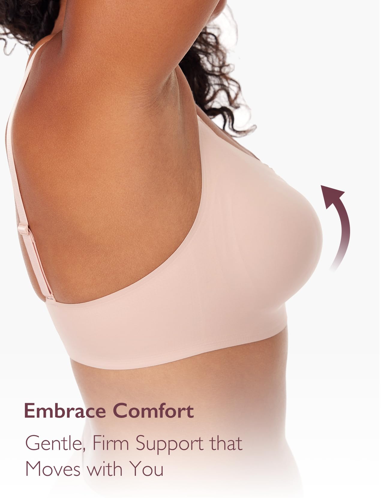 Foto 5 pulgar | Bra Momcozy Seamless Comfort, Inalámbrico, Cuello Cuadrado, Para Mujer - Venta Internacional.