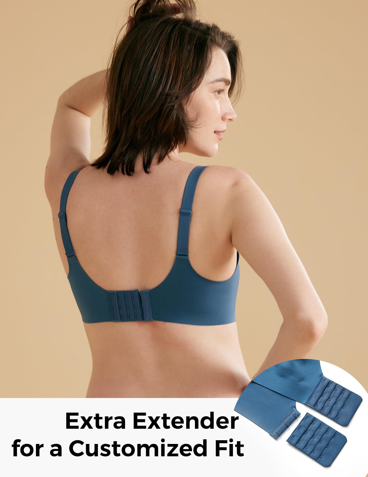 Foto 7 | Sujetadores Inalámbricos Sin Costuras Momcozy Ultracomfort Nordic Blue - Venta Internacional.