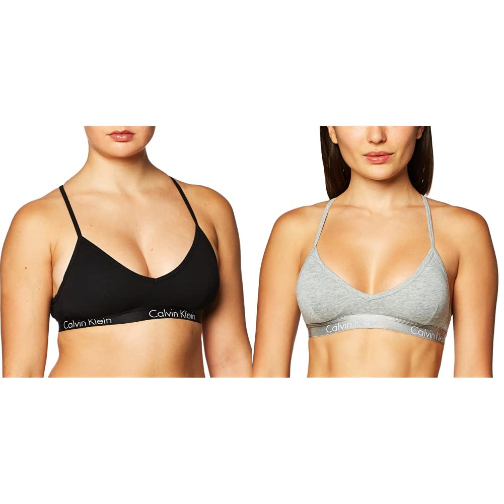 Foto 2 pulgar | Bralette Calvin Klein Motive De Algodón Con Forro Ligero - Venta Internacional.