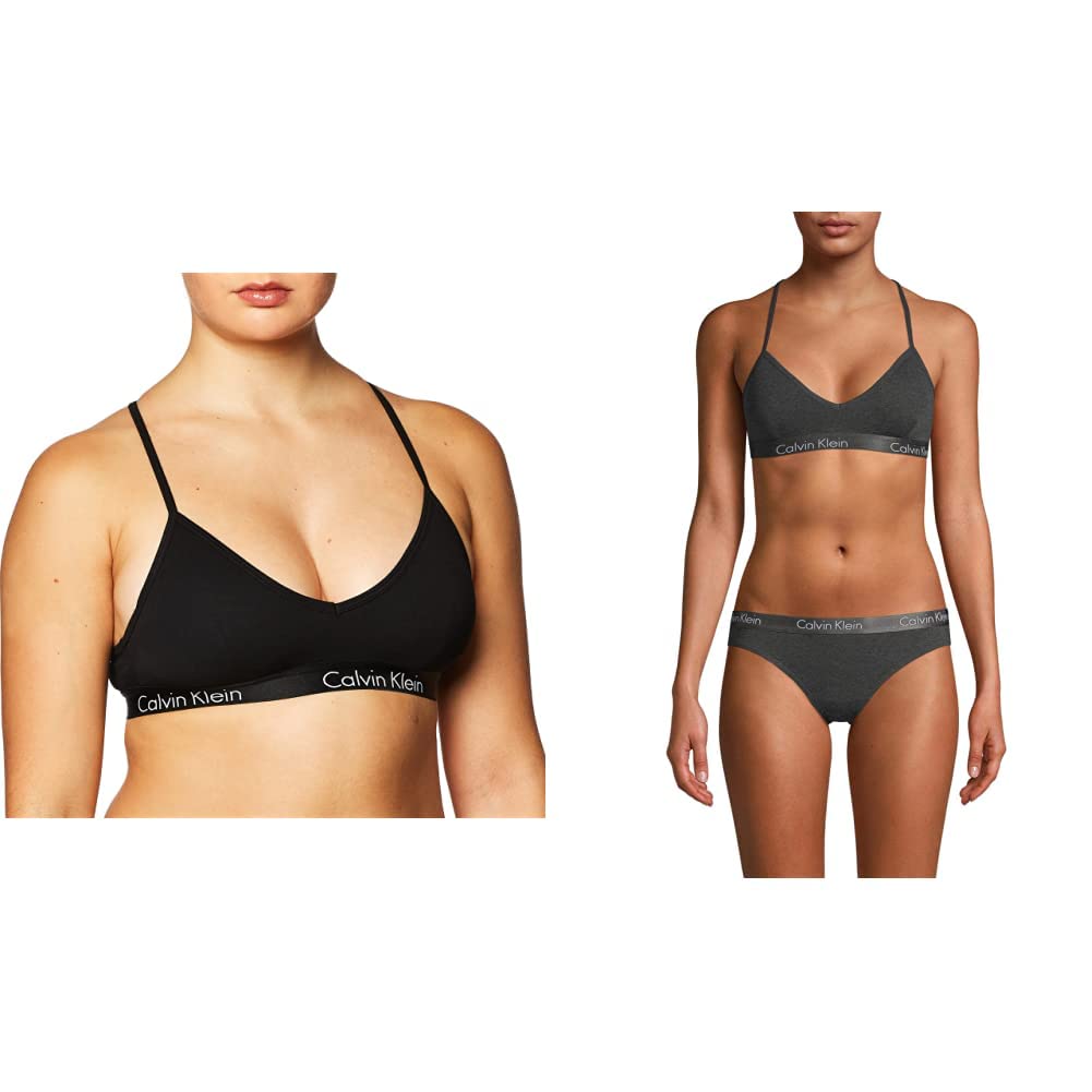 Foto 2 pulgar | Bralette Calvin Klein Motive De Algodón Con Forro Ligero - Venta Internacional.
