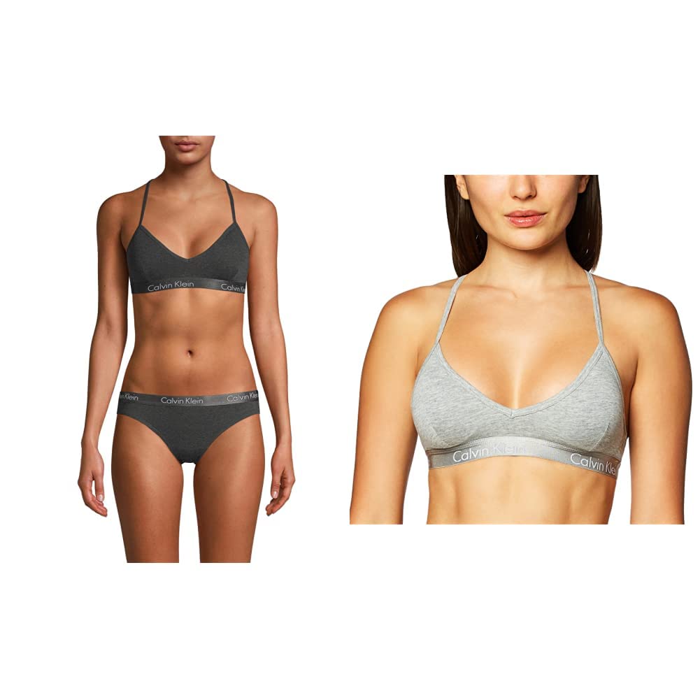 Foto 2 pulgar | Bralette Calvin Klein Motive De Algodón Con Forro Ligero - Venta Internacional.