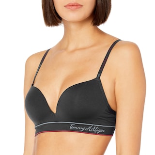Foto 1 | Bralette Tommy Hilfiger Para Mujer, Sin Costuras, Ligeramente Forrado, Negro - Venta Internacional.